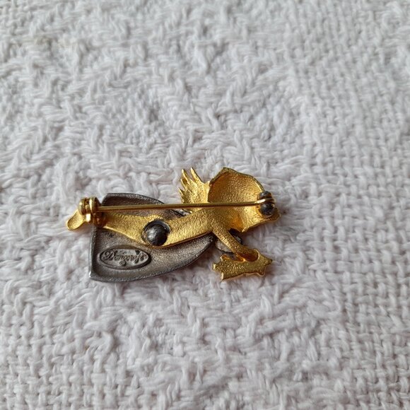 Vintage Angel Brooch Danecraft Shooting Star Girl Silver and Gold Tone - Picture 4 of 13